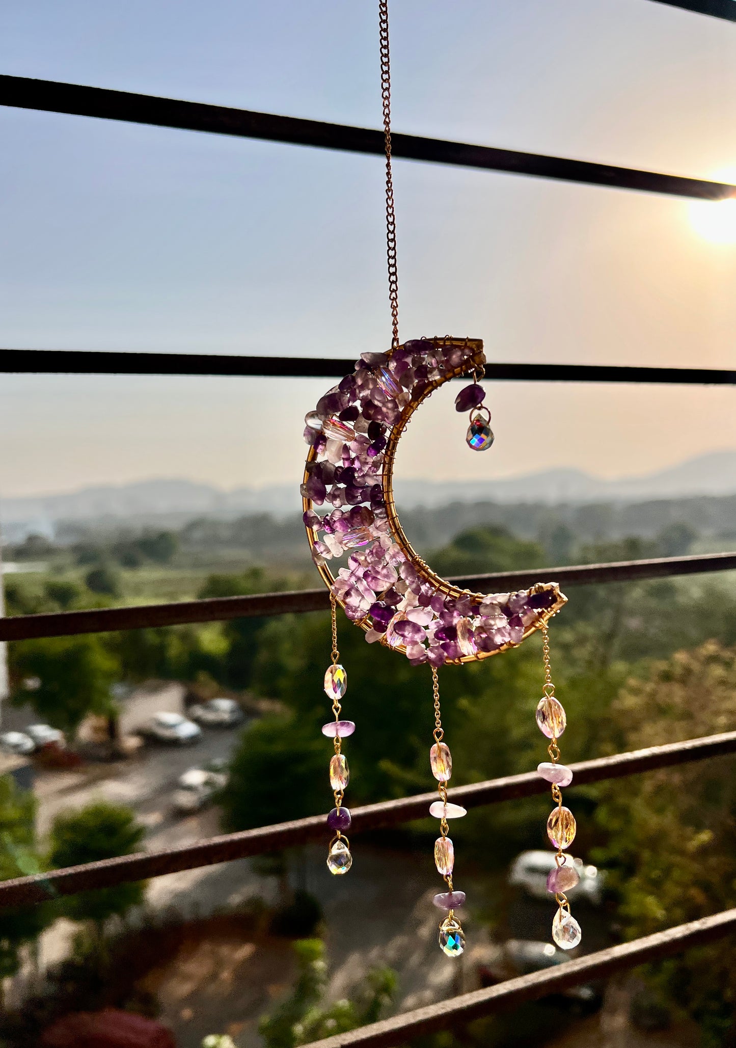 Amethyst Moonlit Sun Catcher
