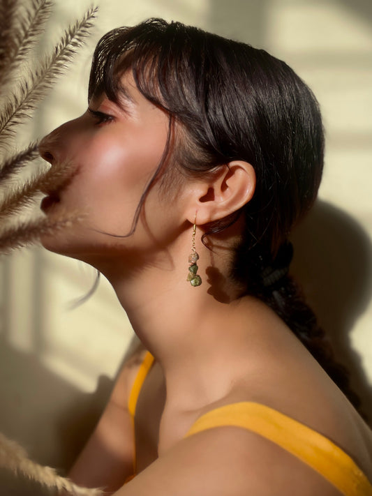 Earth Flow- Unakite Drop Earrings