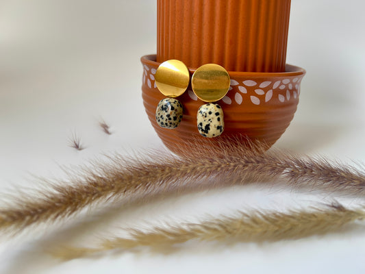 Joy Pebbles- Dalmatian Jasper Earrings