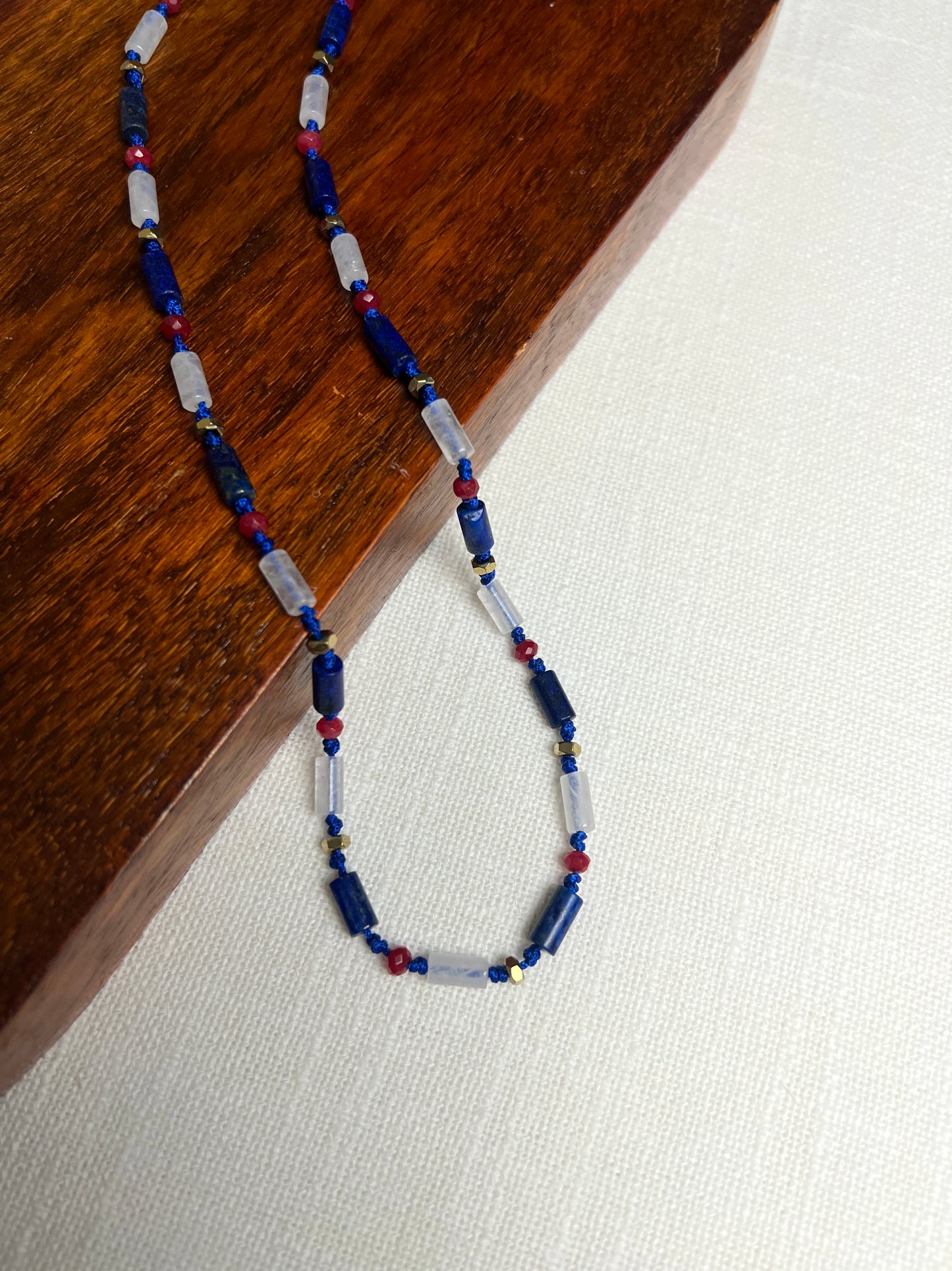 Zane-Lapis Lazuli & Selenite Necklace