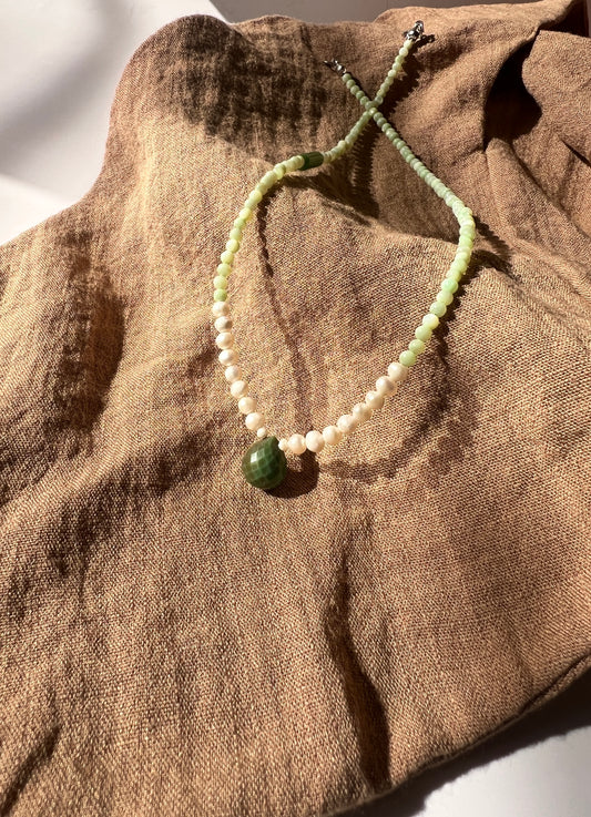 Tessa- Chrysoprase Necklace